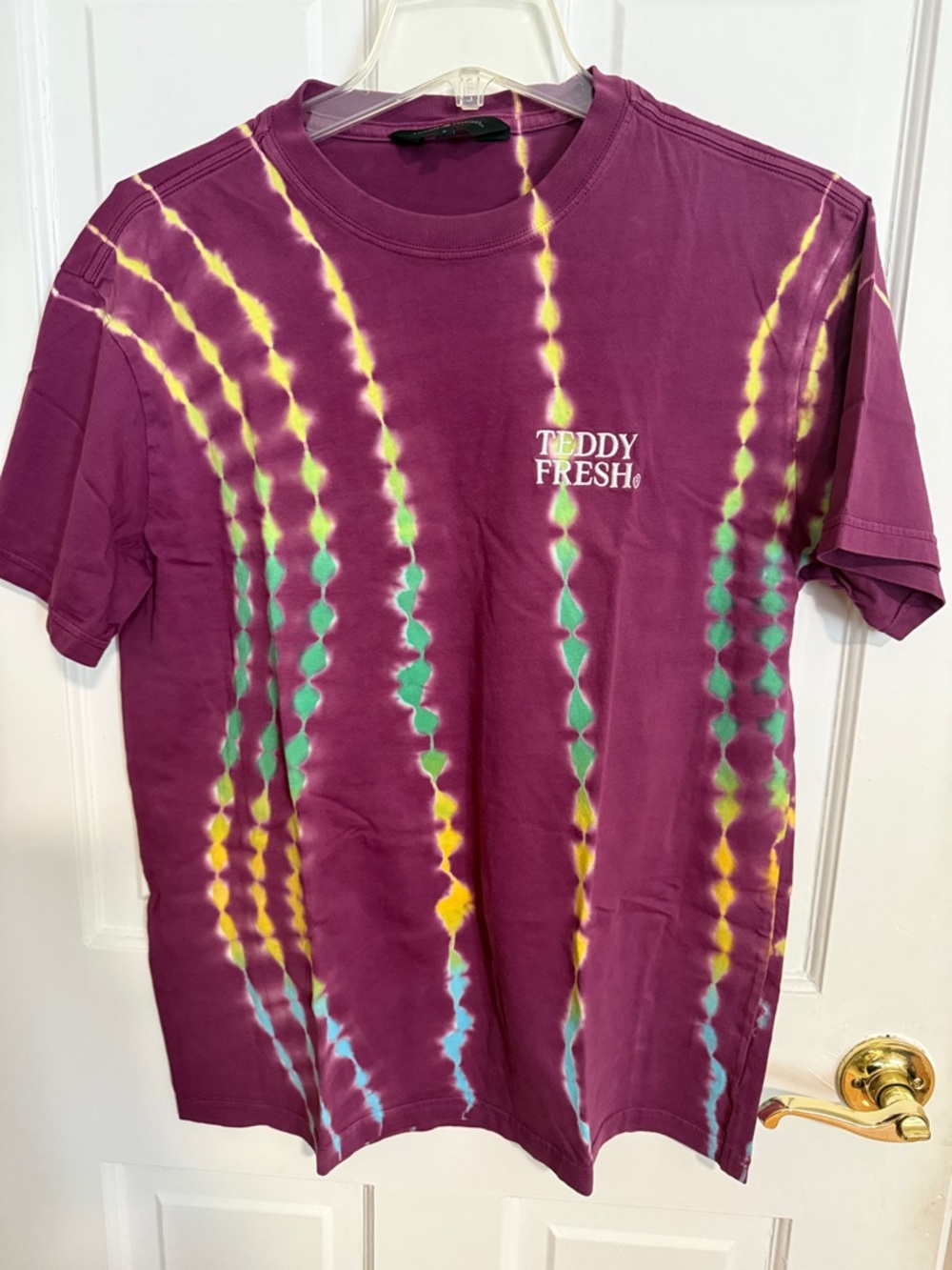 Teddy Fresh Men's Tie-Dye Crewneck T-Shirt - Purple Multi